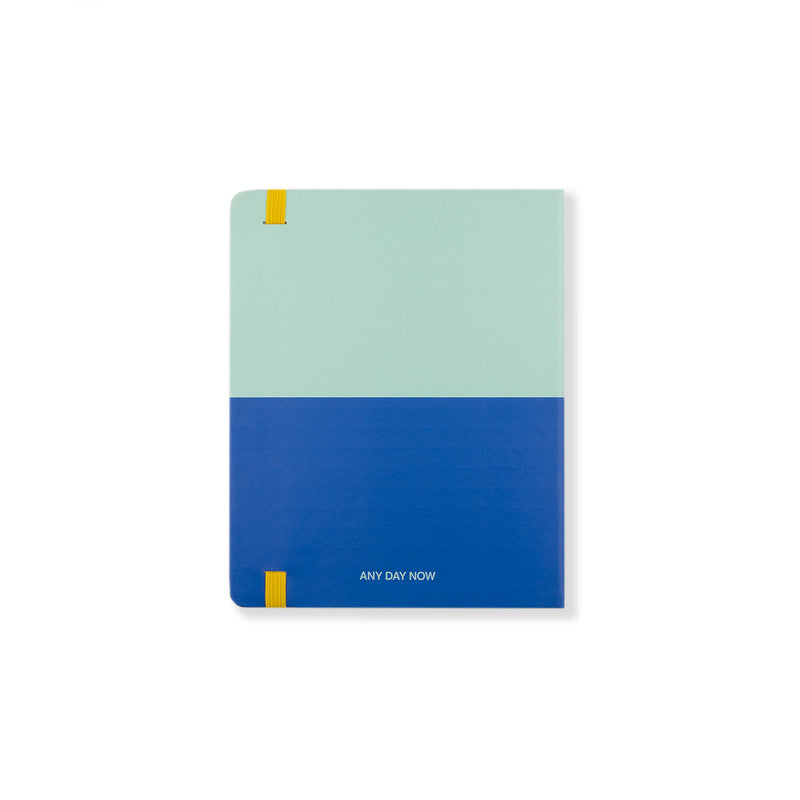 Classic A5 Wrap Notebook - Plain Pages - Mint and Blue