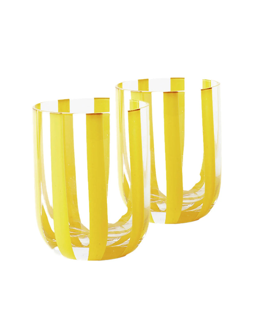 Golden Stripe Tumbler Glass (2P Set)