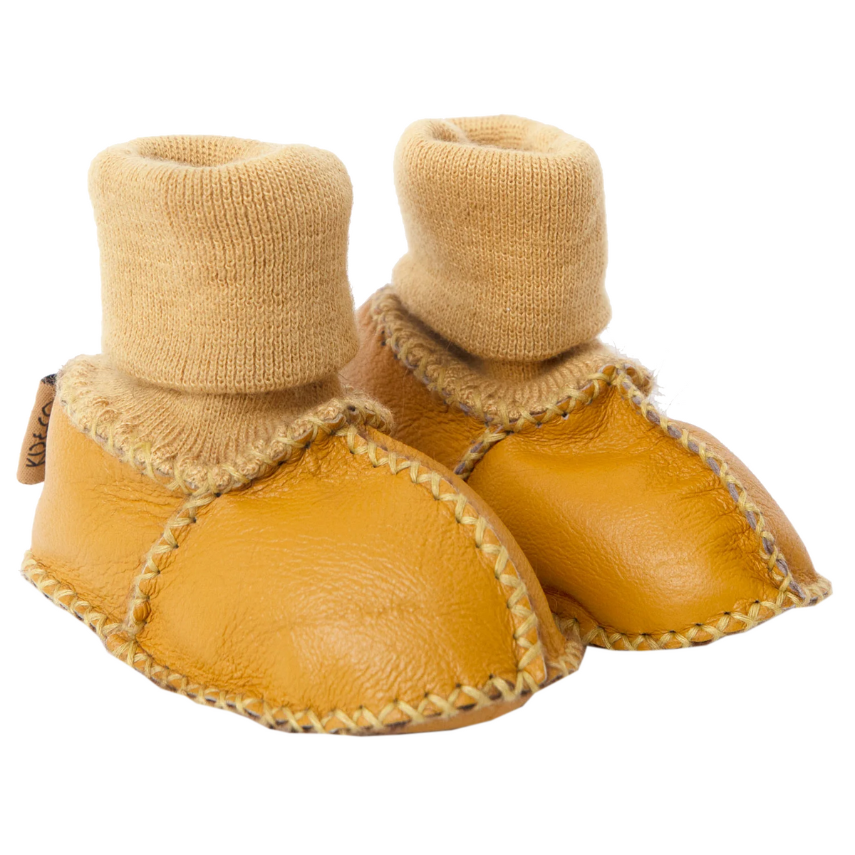 Merino Wool Baby Booties Yellow Paddington Store