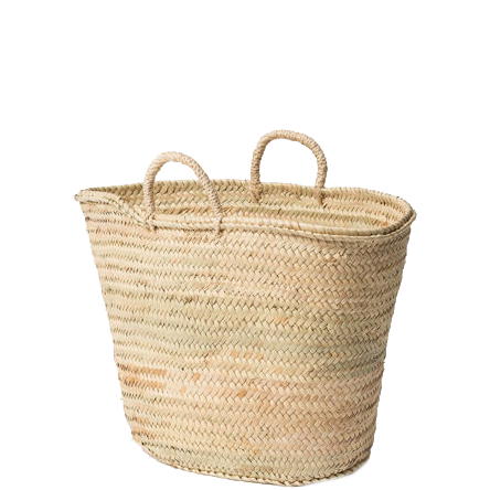 Moroccan Basket With Woven Handles - Large