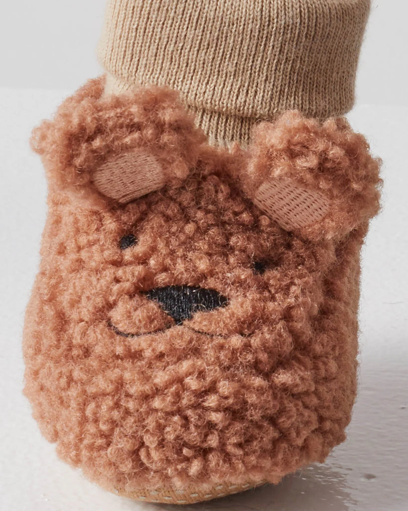 Baby Bear Booties - Brown