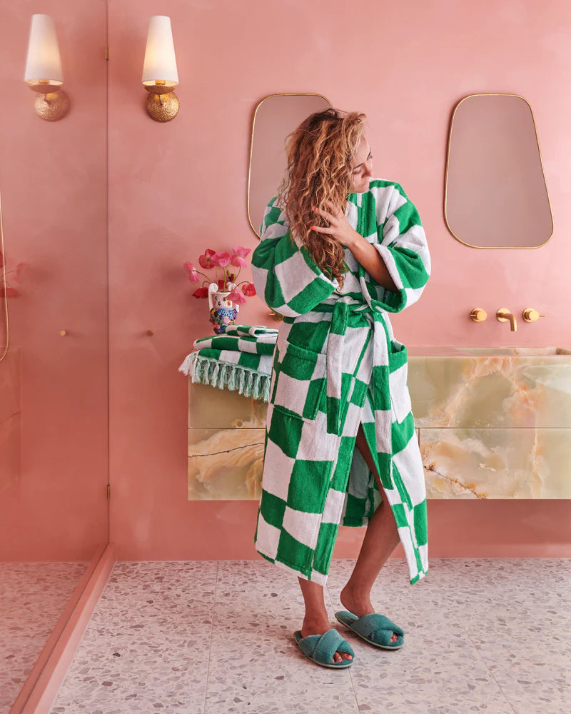 Green silk robe deals