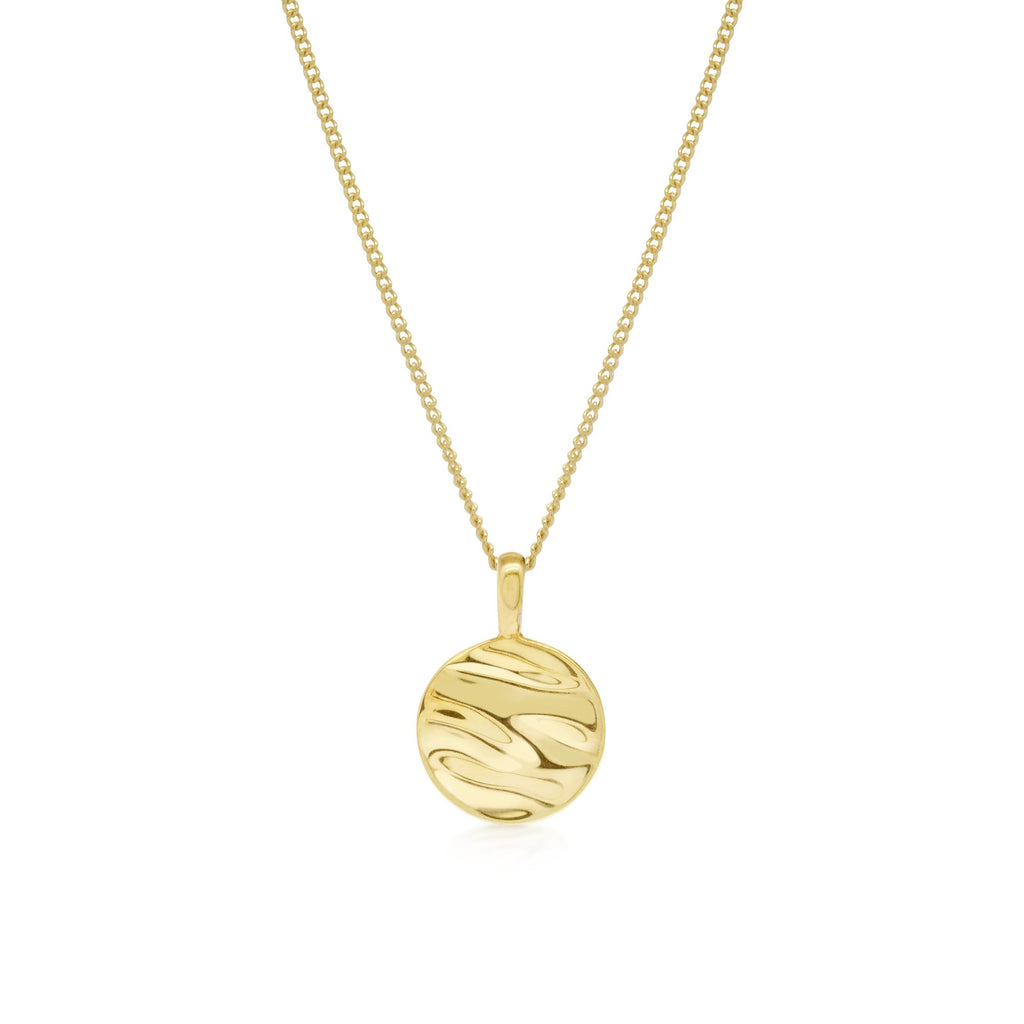 Isla Circle Necklace Gold Product Caja Jewellery