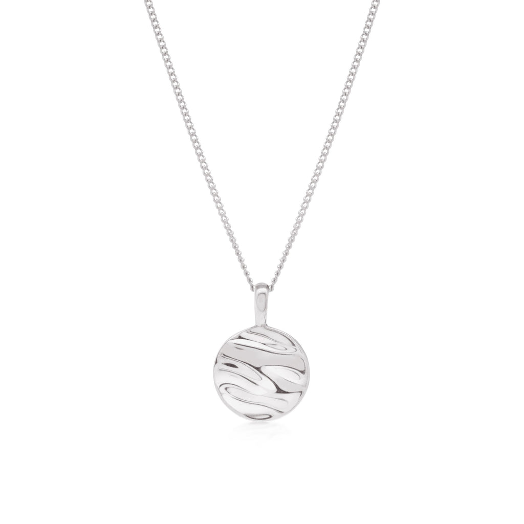 Isla Circle Necklace Silver Product Caja Jewellery