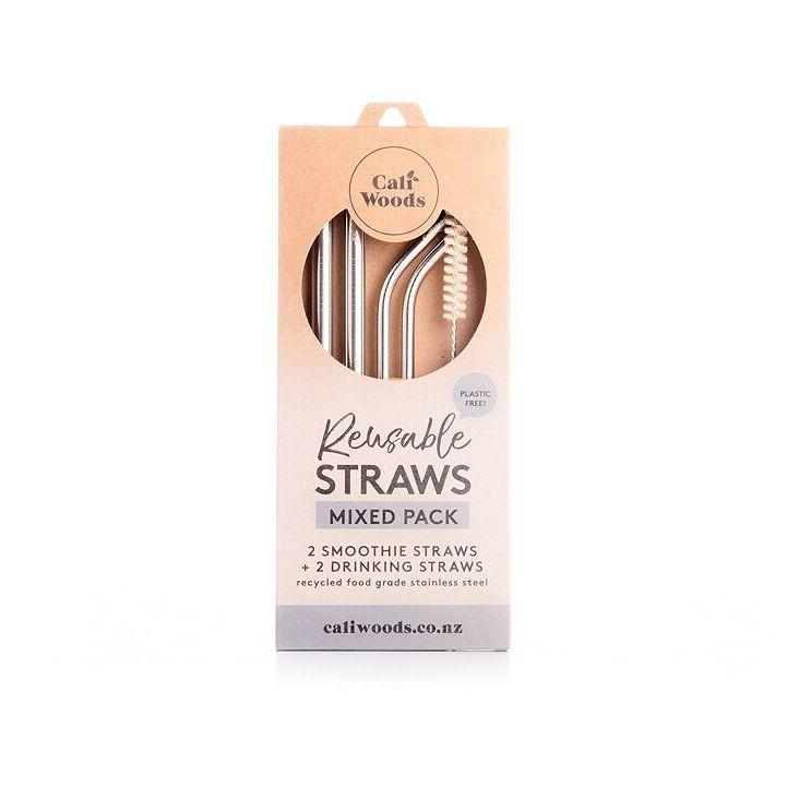 Paddington-Store-Caliwoods – Mixed-Straw-Pack – Stainless Steel