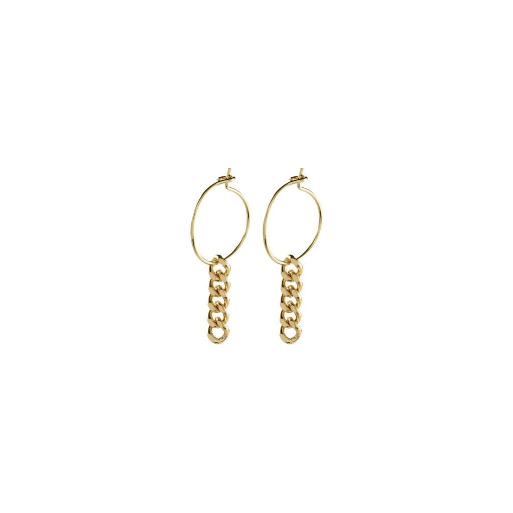 Paddington-Store-Pilgrim – Water Hoop Chain Earrings – Gold Plated