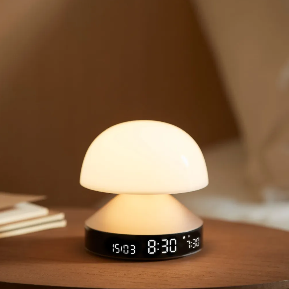 Mina Sunrise - Wake Up Light/Alarm - Soft Gold/Wood