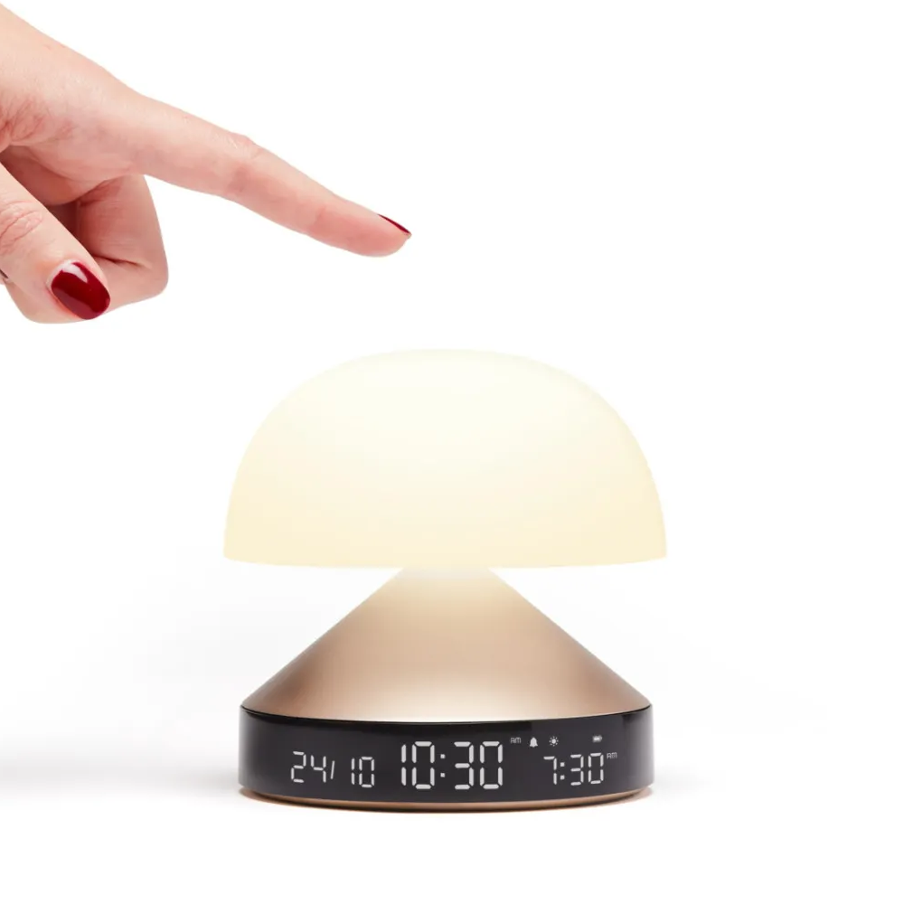 Mina Sunrise - Wake Up Light/Alarm - Soft Gold/Wood