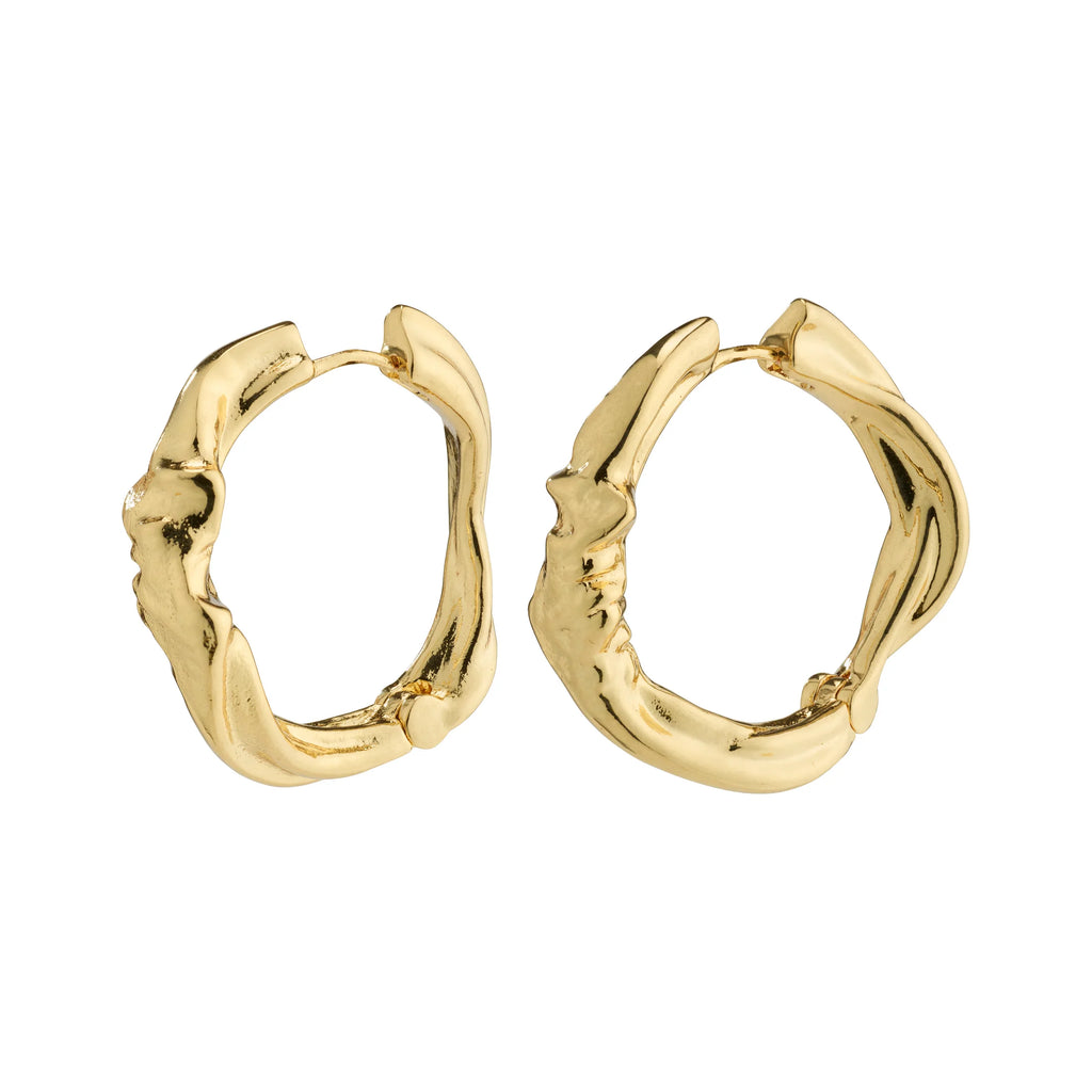 Anne Large Hoops - Gold Plated