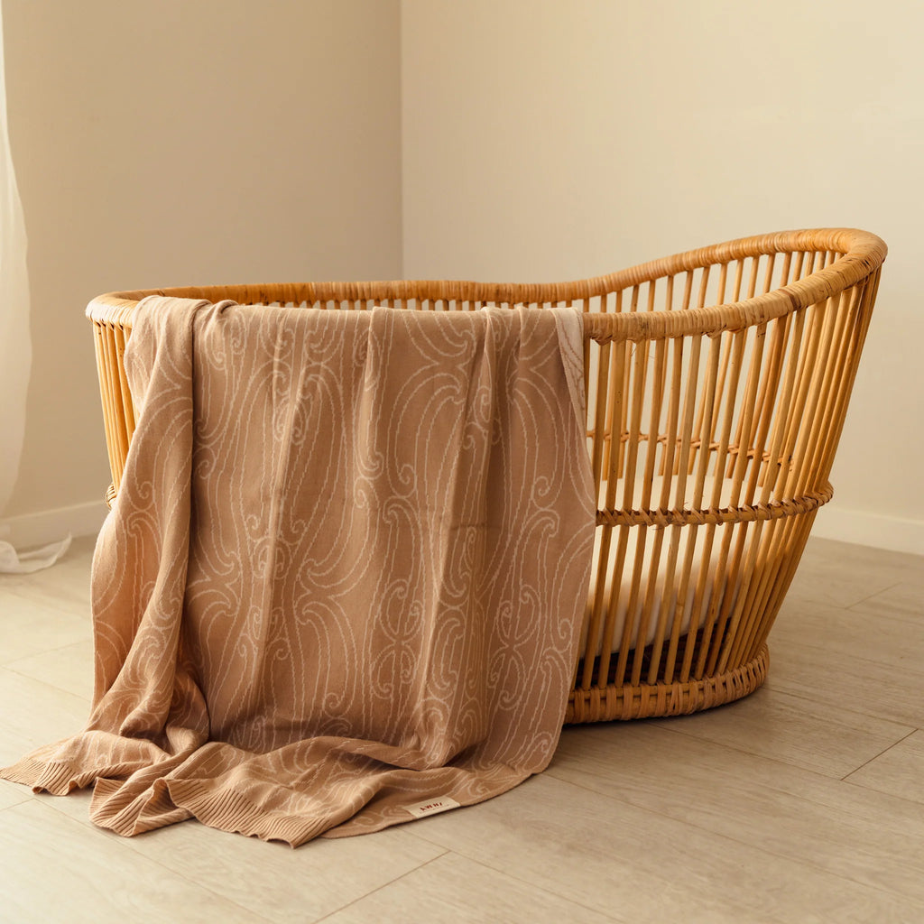 Knitted Blanket - Manaaki - Onepu