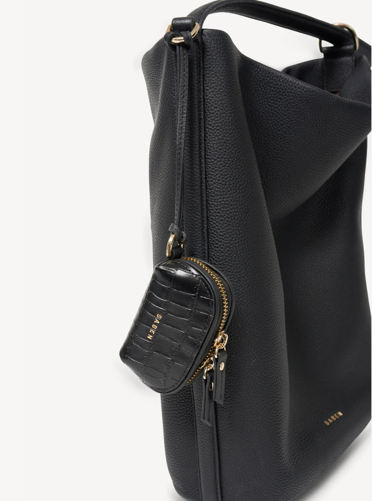 Tarin Airpod Pouch - Black Croc