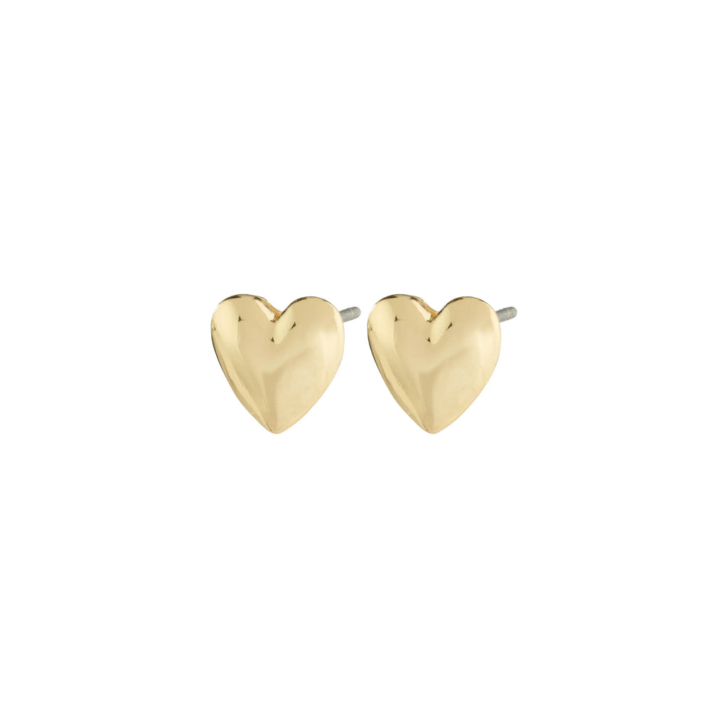 Sophia Recycled Heart Earrings - Gold Plated