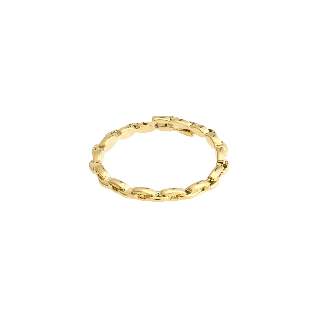 Lulu Recycled Chain Stack Ring - Gold Plated
