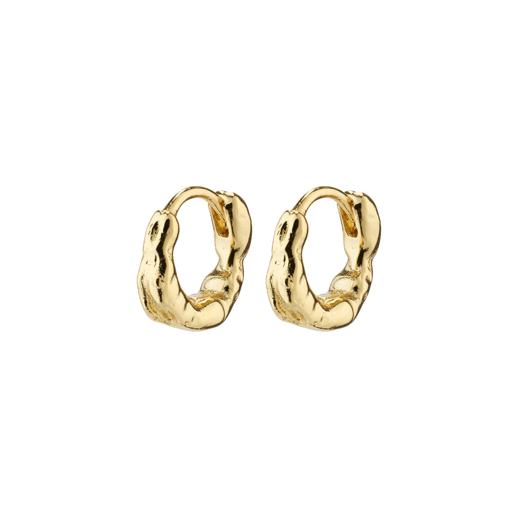 Eddy Recycled Organic Hoops Mini - Gold Plated