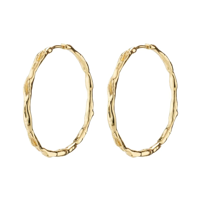 Eddy Recycled Organic Hoops  - Gold Plated