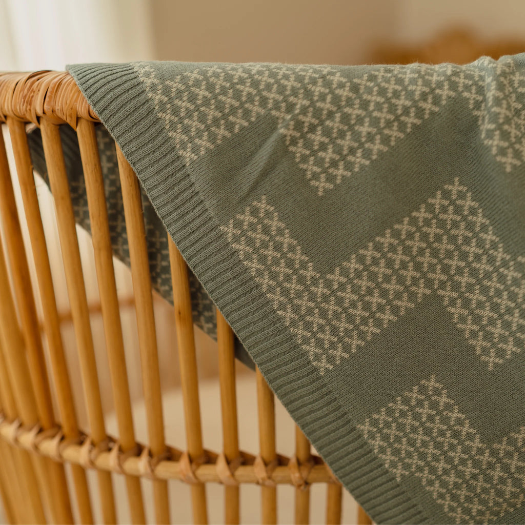 Knitted Blanket - Poutama