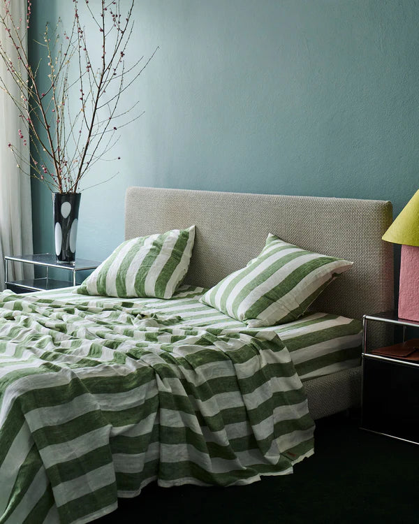 Quilt Cover - Moss Stripe
