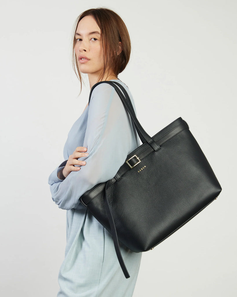 Tabby Shoulder Bag - Black and Bronze