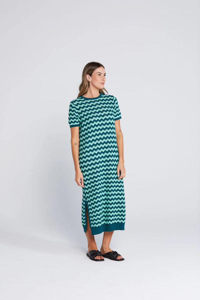 Squiggle Dress - Sage & Cypress