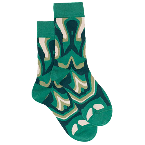 Socks - Retro Swirl Green