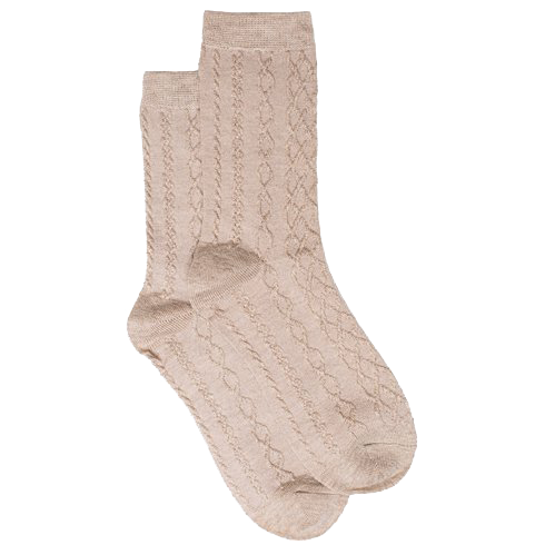 Socks - Cable Chain Taupe