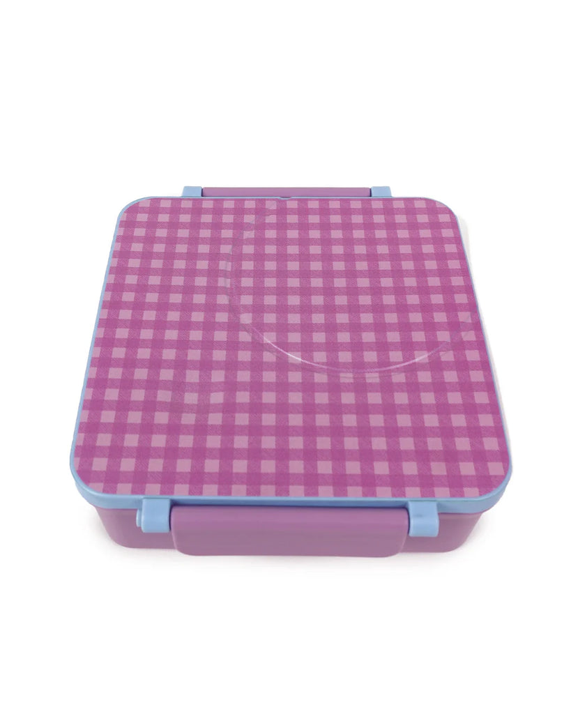 Lilac Gingham Mini Bento Lunch Box