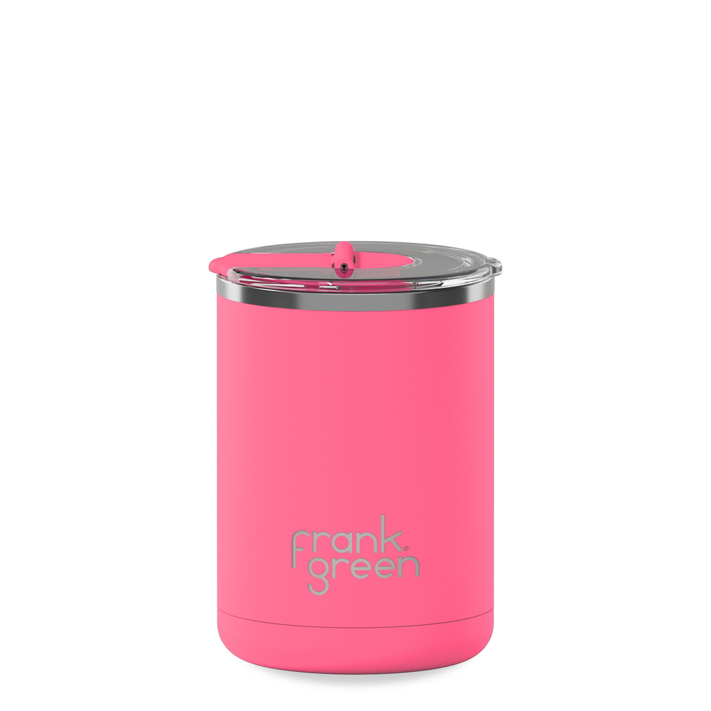 12oz Ceramic Coffee Cup with Hinged Lid - Bubblegum Blast