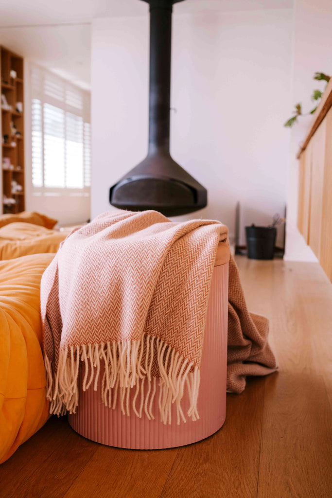 Pipipi Pink Throw - Chevron
