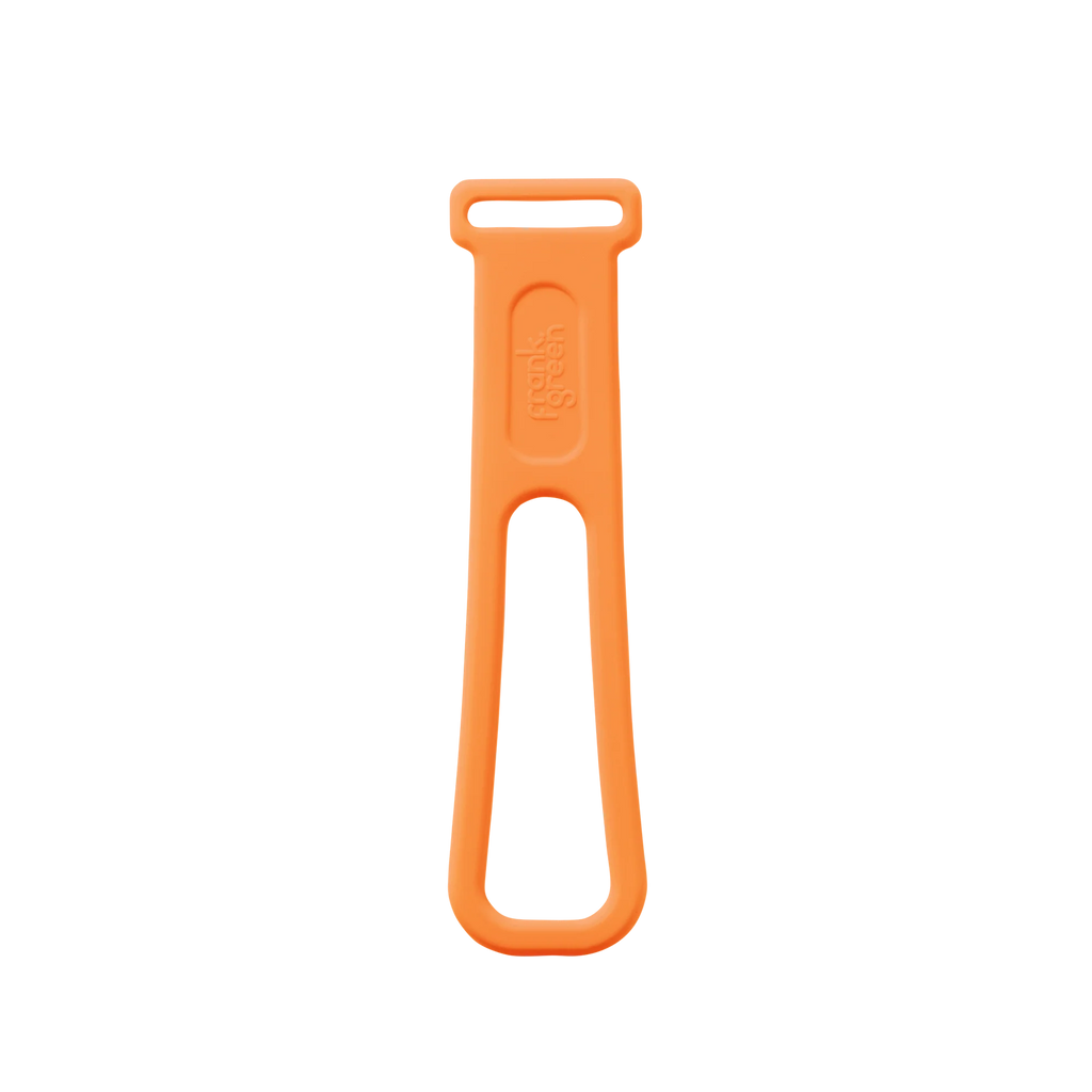Reusable Straw Lid Strap - Neon Orange