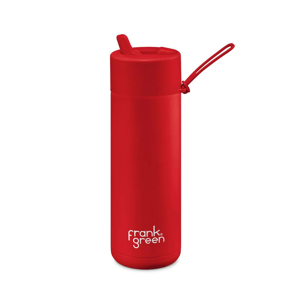 20oz Stainless Steel Ceramic Bottle with Straw - Atomic Red