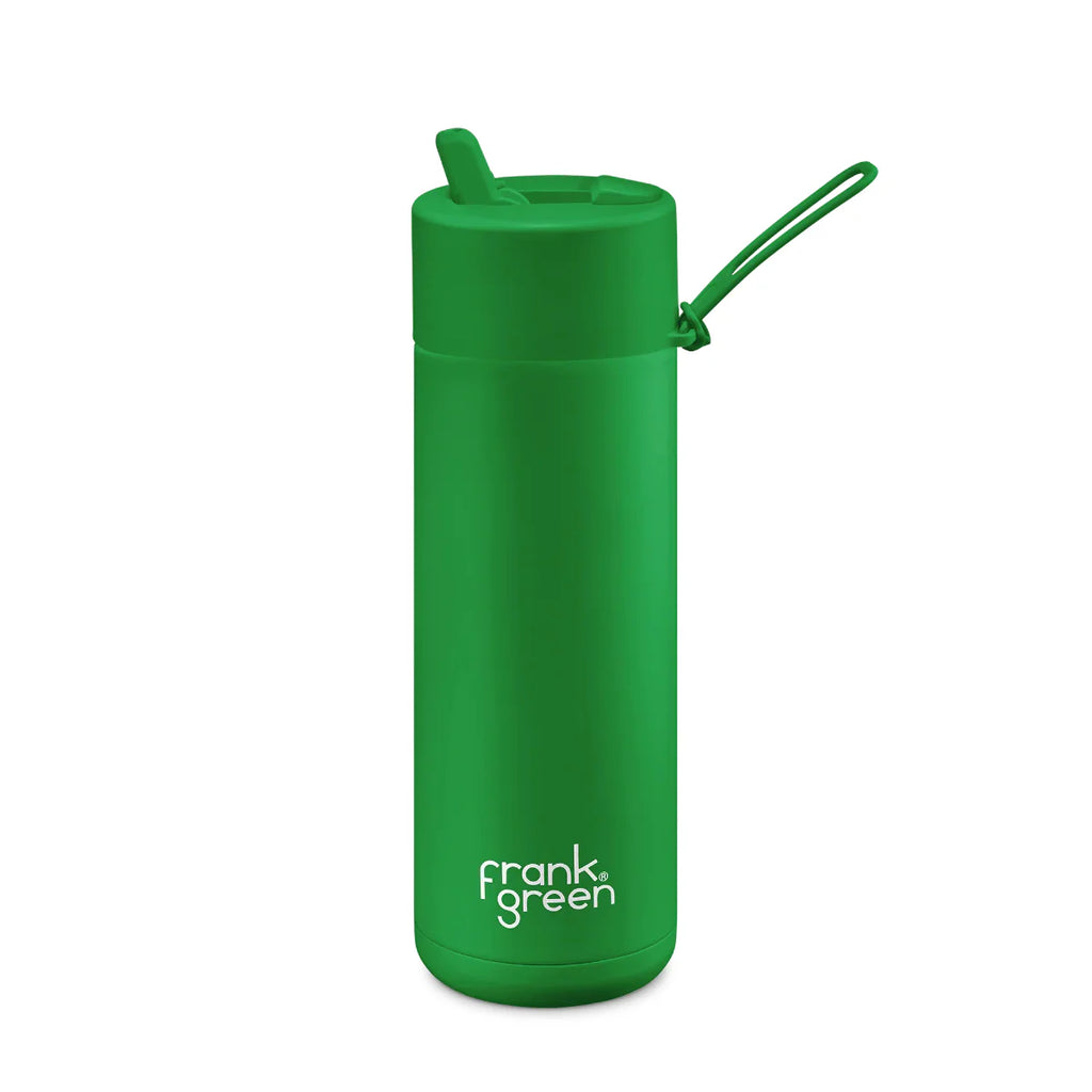 20oz Stainless Steel Ceramic Bottle with Straw - Evergreen