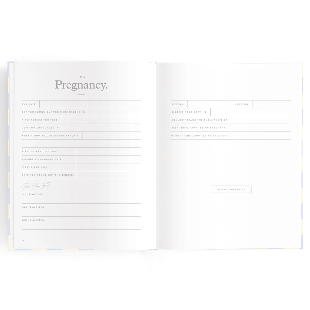 Baby Book - Blue Check