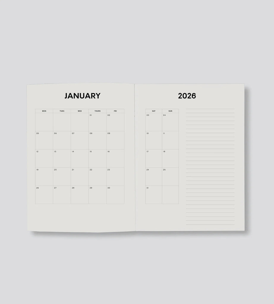 Weekly Diary 2026 - Prussian Blue Floral