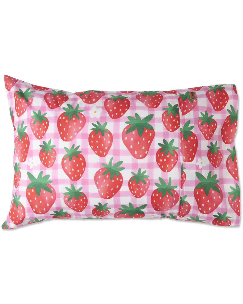 Strawberry Jam Organic Cotton Pillowcase