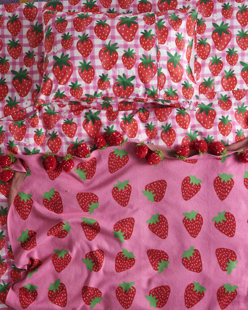 Strawberry Jam Organic Cotton Pillowcase