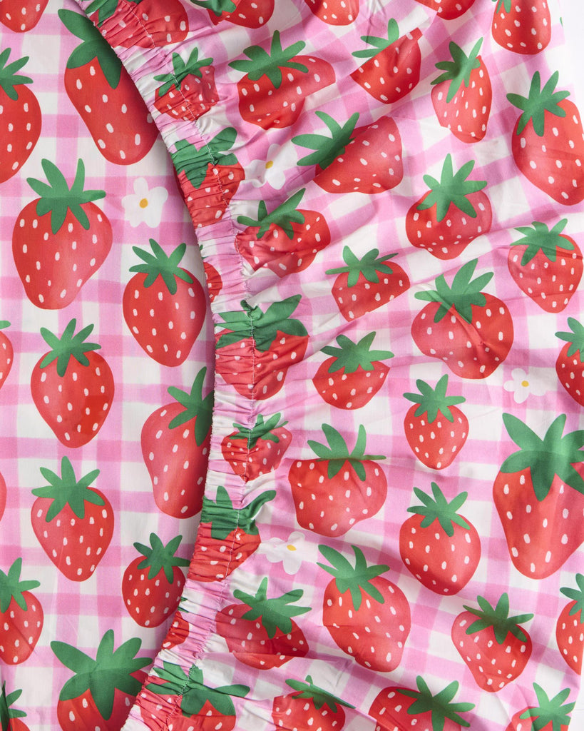 Strawberry Jam Cotton Fitted Sheet