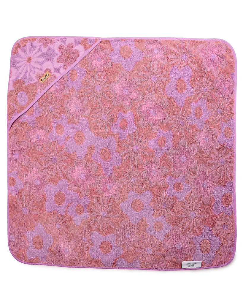 Peach Fleur Terry Baby Towel