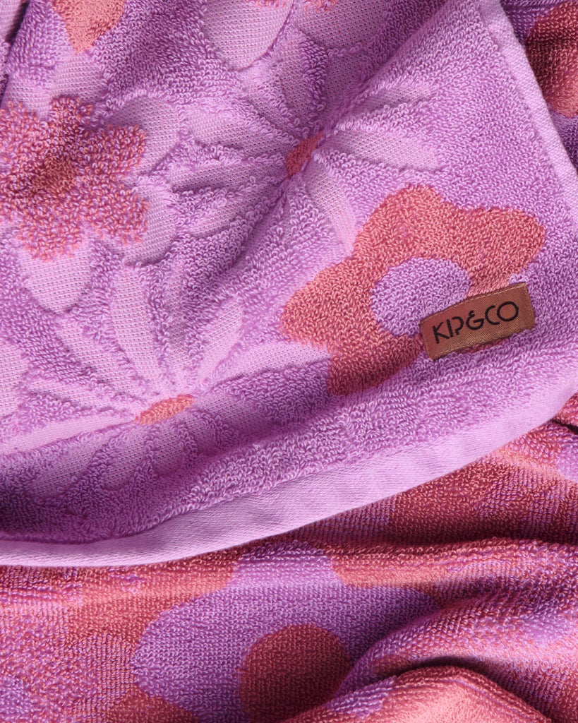 Peach Fleur Terry Baby Towel