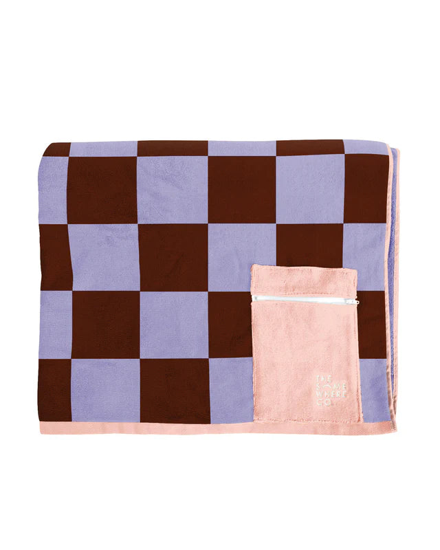 Premium Cotton Beach Towel - Iced Mocha