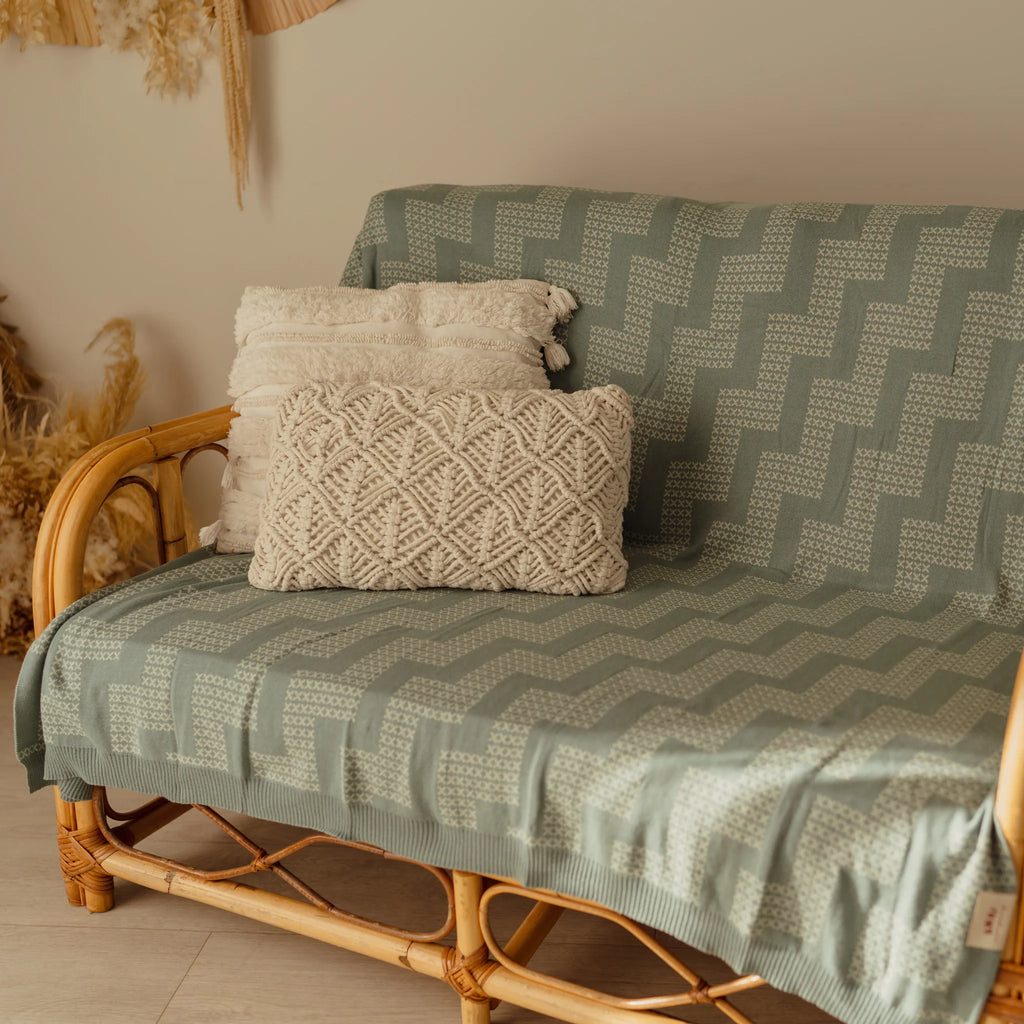 Knitted Blanket (Throw Size) - Poutama