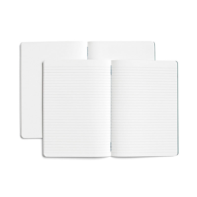 Journal A5 Twin Pack - Plain + Ruled - Glacier