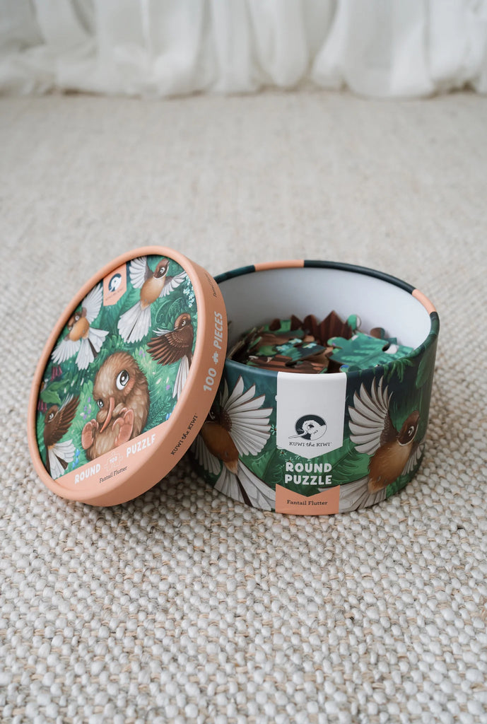 Fantail Flurry - 100 Piece Round Puzzle