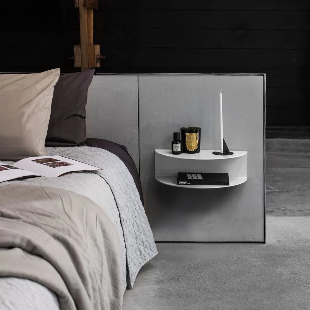 Fold Bedside Table – White
