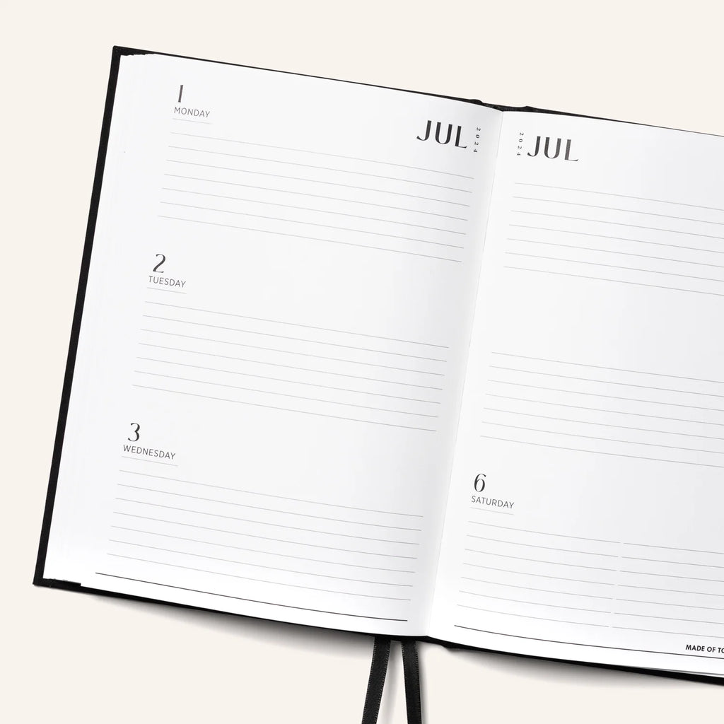 2024 Weekly Diary - Black