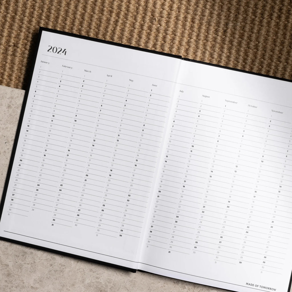 2024 Weekly Diary - Black