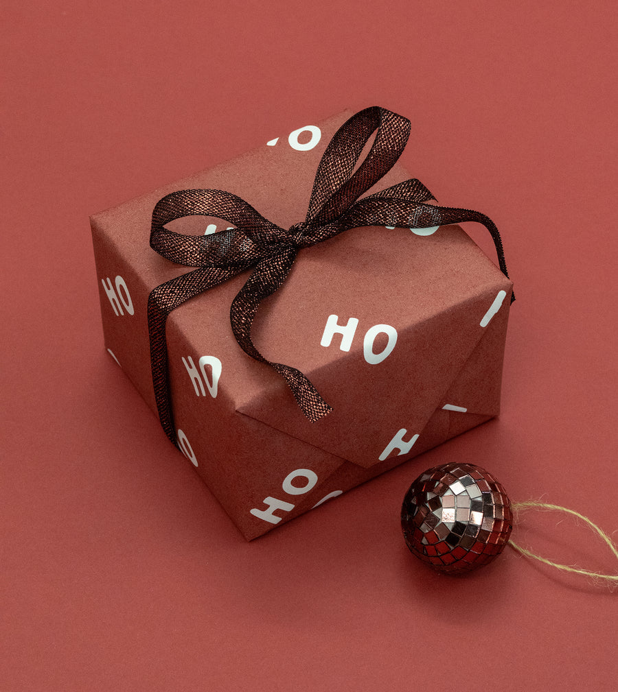 Christmas Gift Wrap Roll - Ho Ho Ho - Mulled Wine