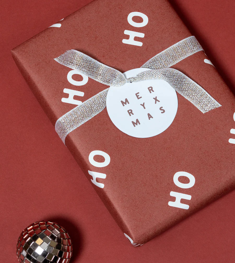Christmas Gift Wrap Roll - Ho Ho Ho - Mulled Wine