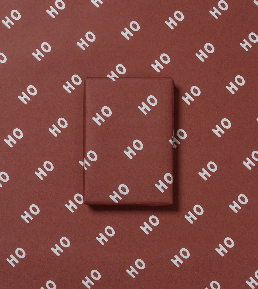Christmas Gift Wrap Roll - Ho Ho Ho - Mulled Wine