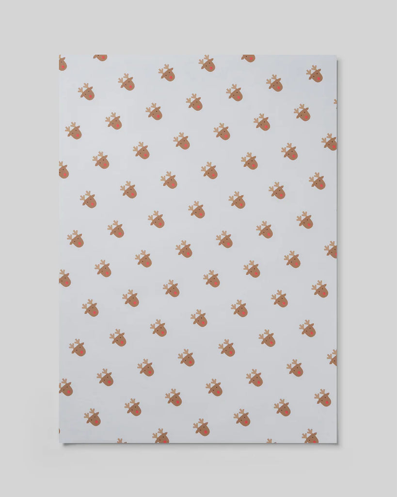 Christmas Gift Wrap Roll - Rudolph - Toffee