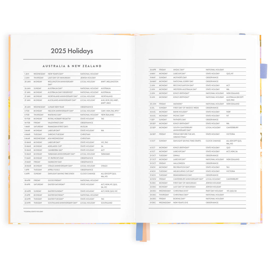 2025 A5 Planner - Botanika Peach